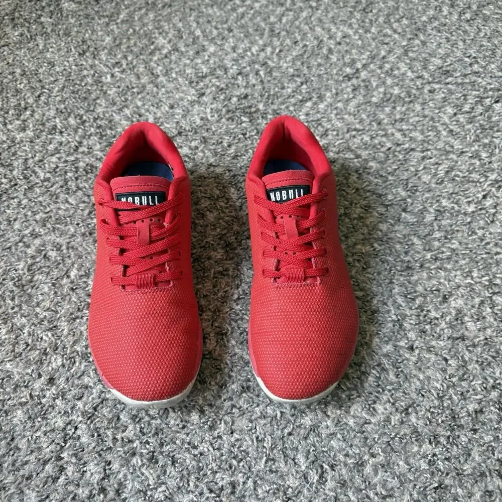 Nobull Womens Size 9 Outwork SuperFabric Trainer Red Athletic Shoe Sneaker READ